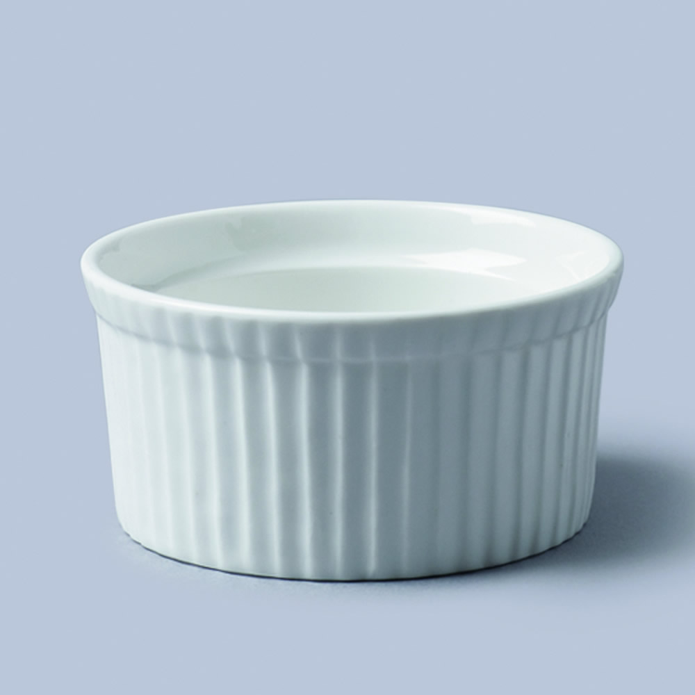 WM Bartleet & Sons 1750 TSET166 Set of 4 Porcelain Mini Crinkle Shaped Condiment Sauce Dishes 7cm White 